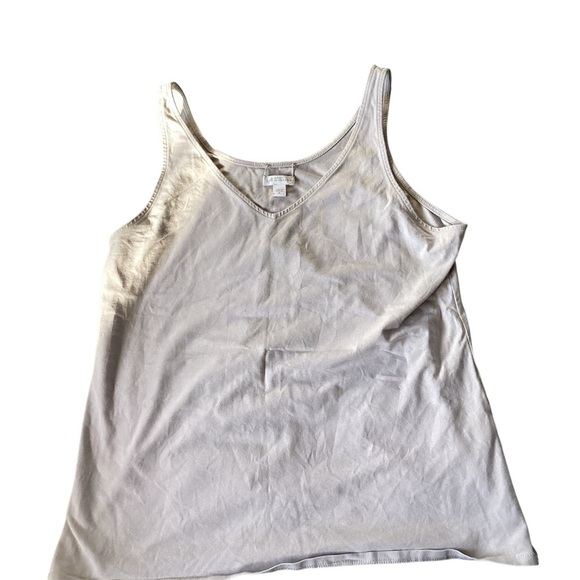 J.jill Women's Cream V-neck Tank Top size XL - Picture 1 of 3